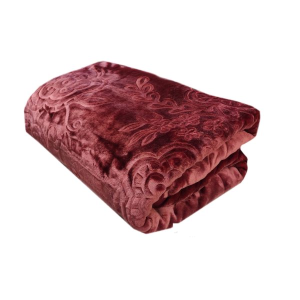پتو نیکوبافت مدل برلیان یک نفره سایز 220*160 زرشکی - کالا قسط آرام