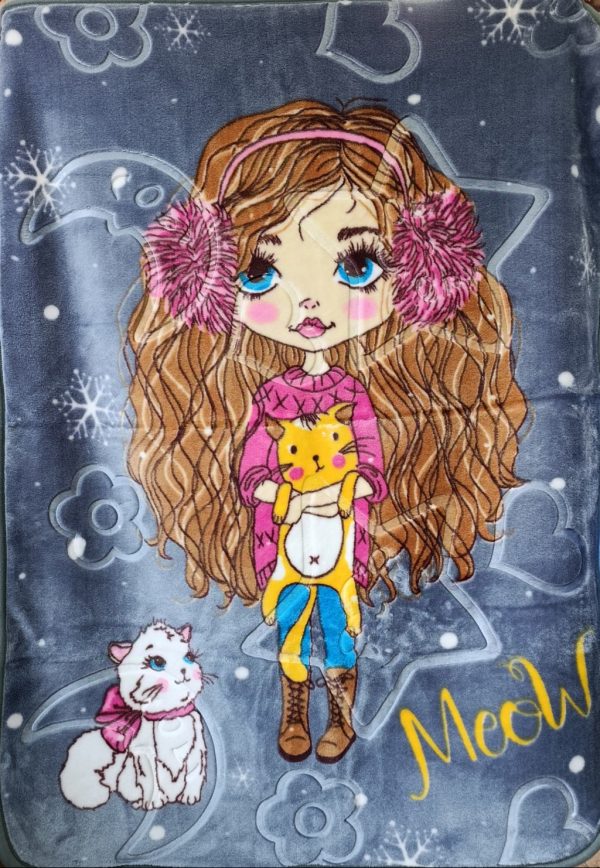 پتو نوجوان زنبق لاله عروسکی سایز 150 * 110 - کالا قسط آرام