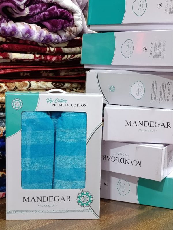 حوله تن پوش ماندگار سایز 125 فیروزه ای، نخ رومی - کالا قسط آرام