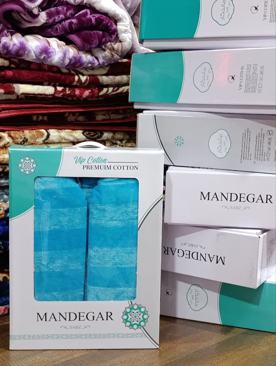 حوله تن پوش ماندگار سایز 125 فیروزه ای، نخ رومی - کالا قسط آرام