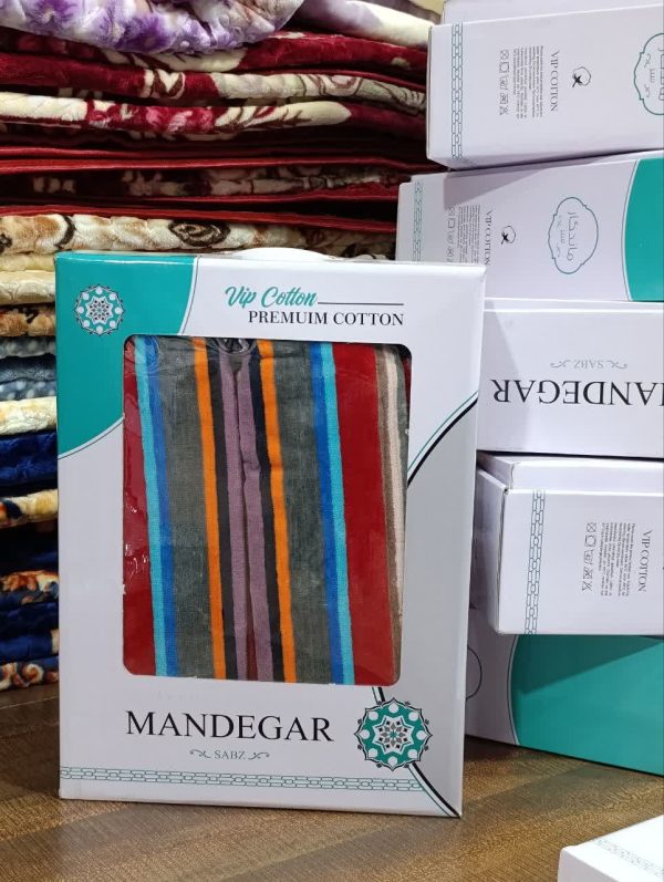 حوله تن پوش ماندگار سایز 125 راه راه قرمز - کالا قسط آرام