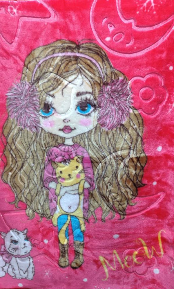 پتو نوجوان زنبق لاله عروسکی سایز 150 * 110 - کالا قسط آرام