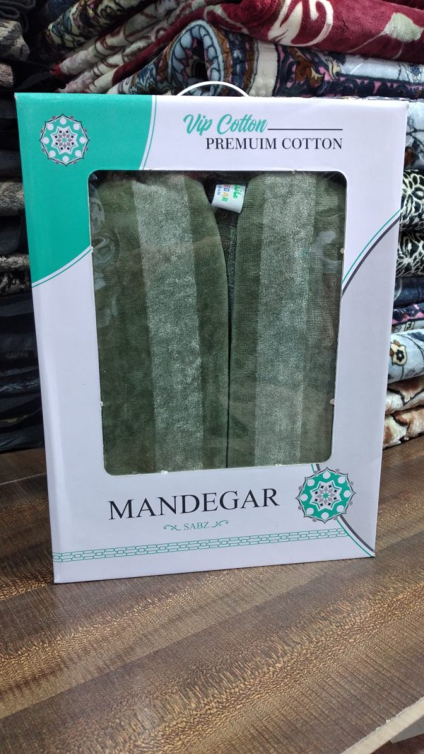 حوله تن پوش ماندگار سایز 125 ( L ) زیتونی، نخ رومی - کالا قسط آرام