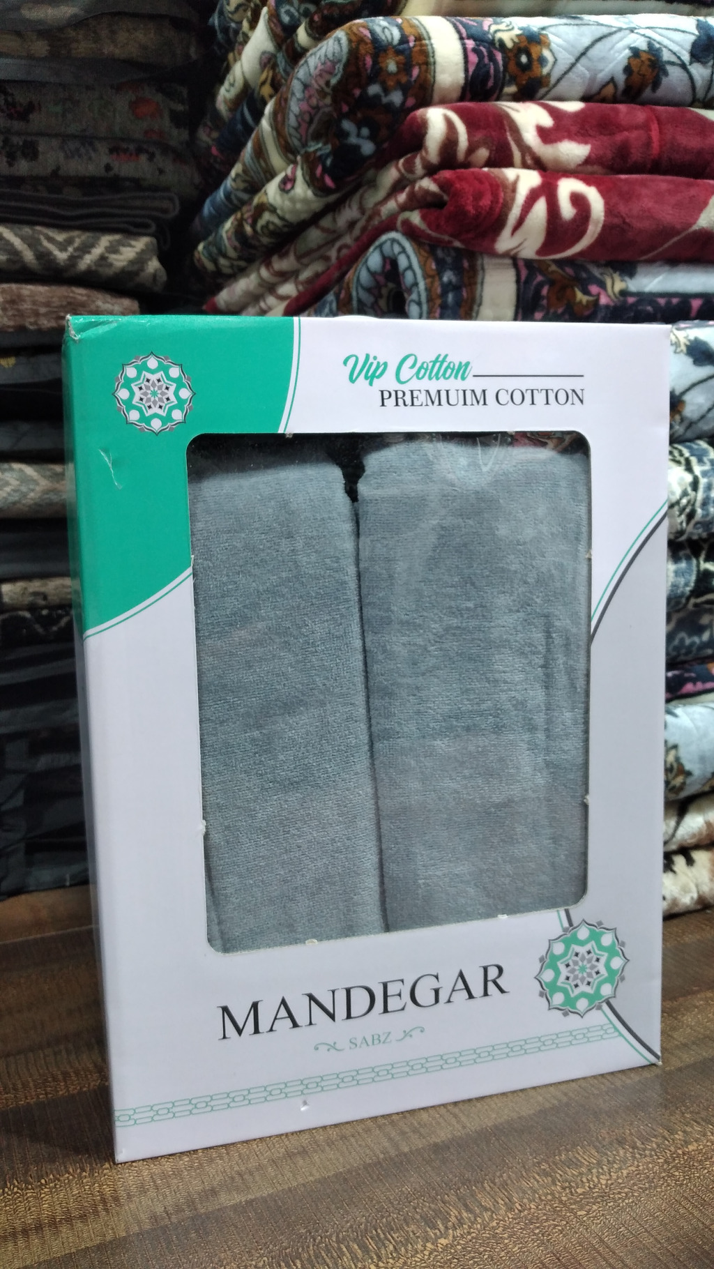 حوله تن پوش ماندگار سایز 135 ( XL ) طوسی روشن، نخ رومی - کالا قسط آرام