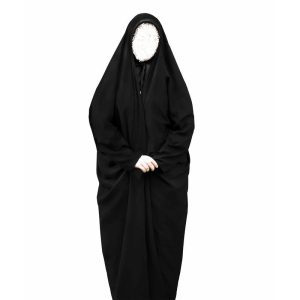 چادر مشکی مدل لبنانی پارچه حریر اسود - کالا قسط آرام