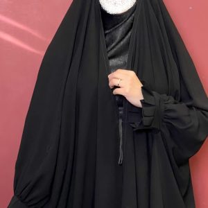 چادر مشکی مدل مچ پلیسه پارچه حریر اسود - کالا قسط آرام