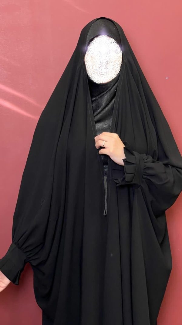 چادر مشکی مدل مچ پلیسه پارچه حریر اسود - کالا قسط آرام