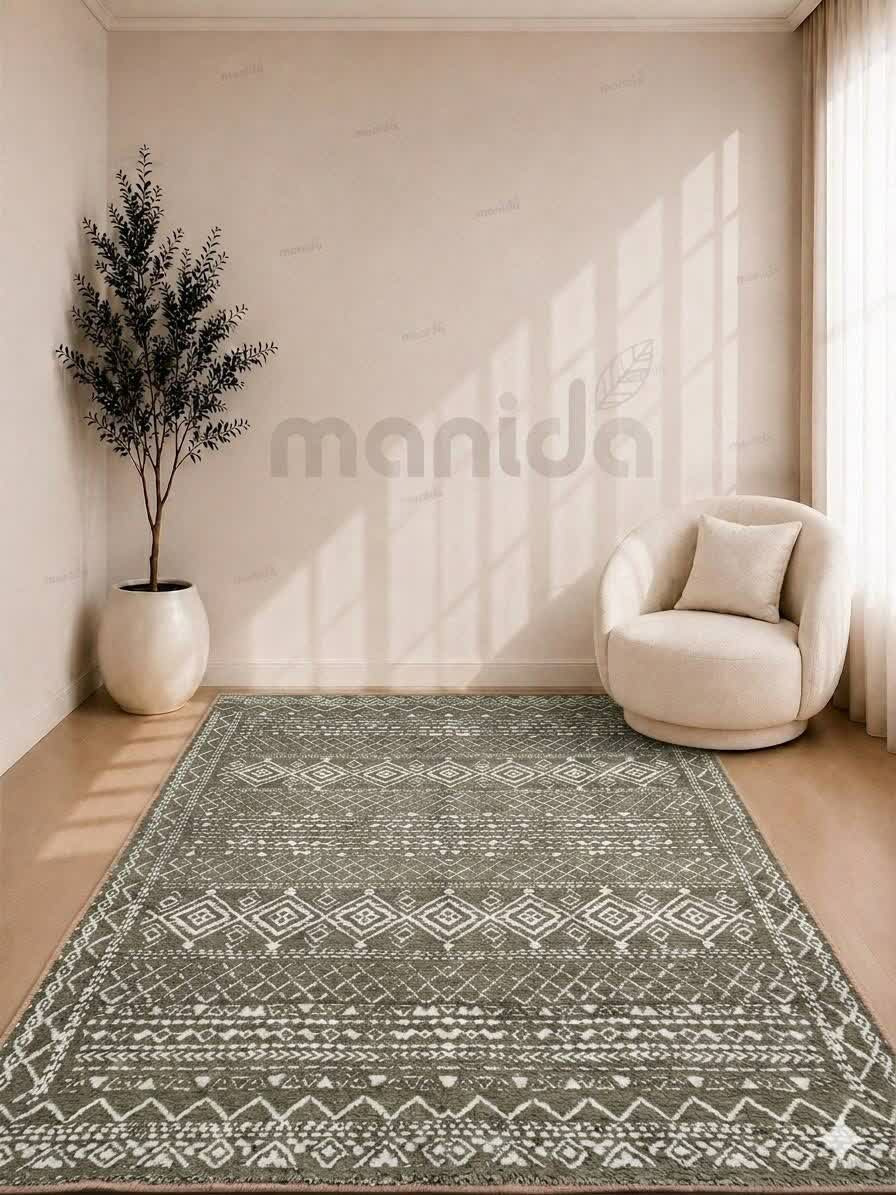 روفرشی دورو مخمل سنگین برند مانیدا 12 متری نسکافه ای کرم - کالا قسط آرام